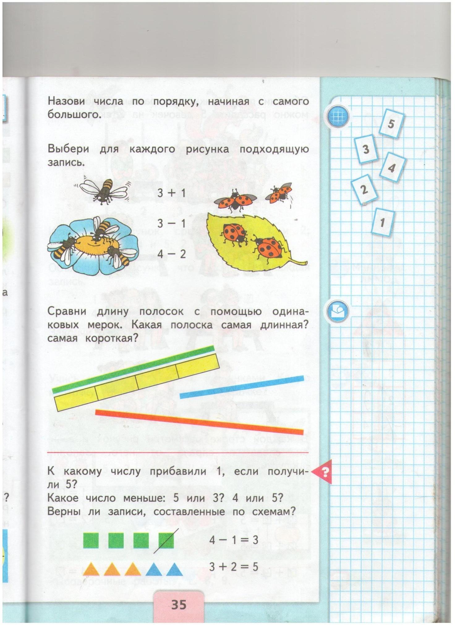 Технологическая карта математика 1 класс число и цифра 5