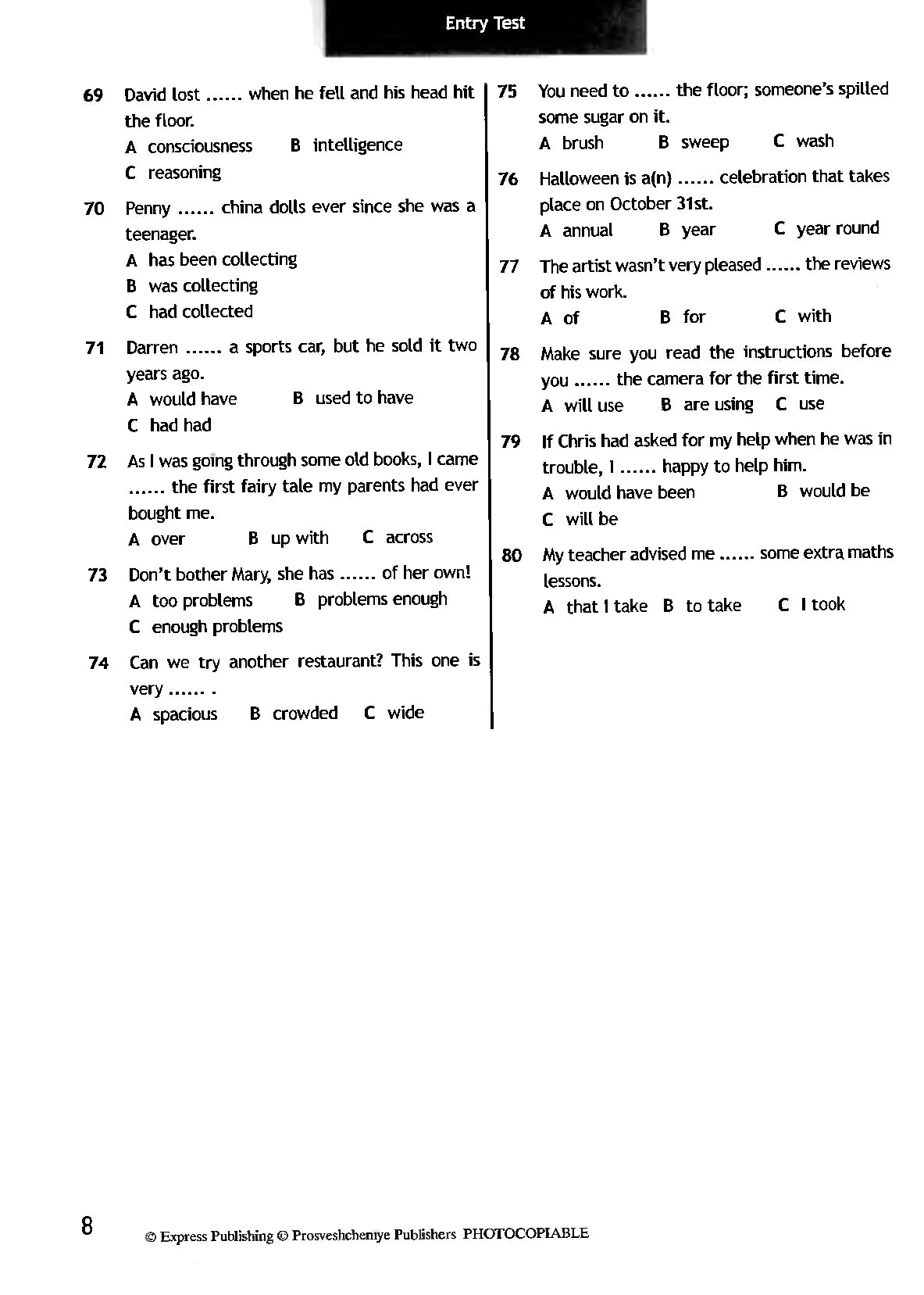 Английский язык 10 класс ваулина контрольные работы. Entry Test ответы. Entry Test 8 класс. Entry Test 10 класс ответы. Тест по английскому 8 класс entry Test 8.