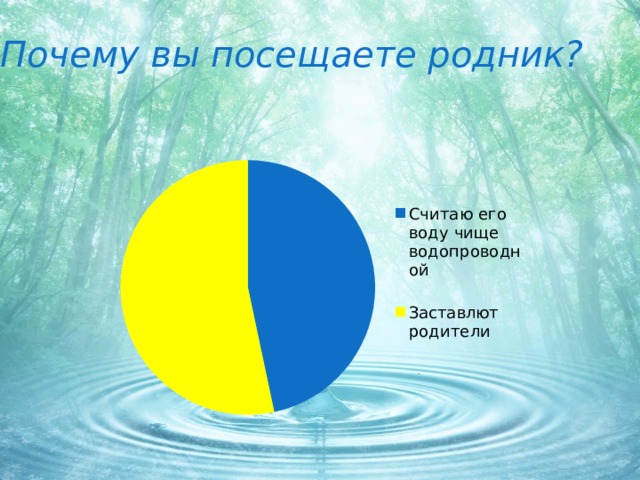 Почему вы посещаете родник? 