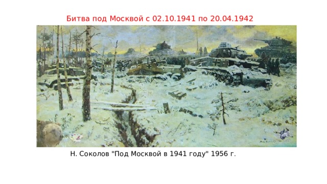 Битва под Москвой с 02.10.1941 по 20.04.1942 Н. Соколов 