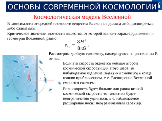 Основы космологии презентация