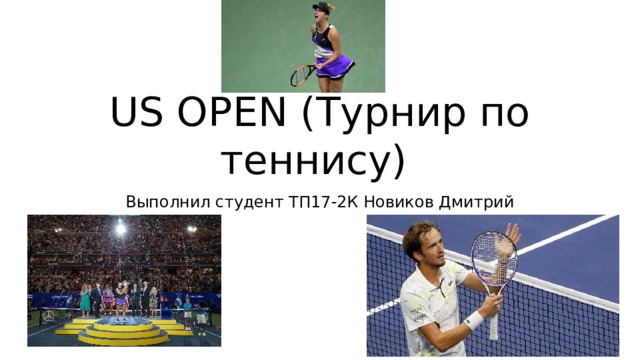 US OPEN (Турнир по теннису) Выполнил студент ТП17-2К Новиков Дмитрий 