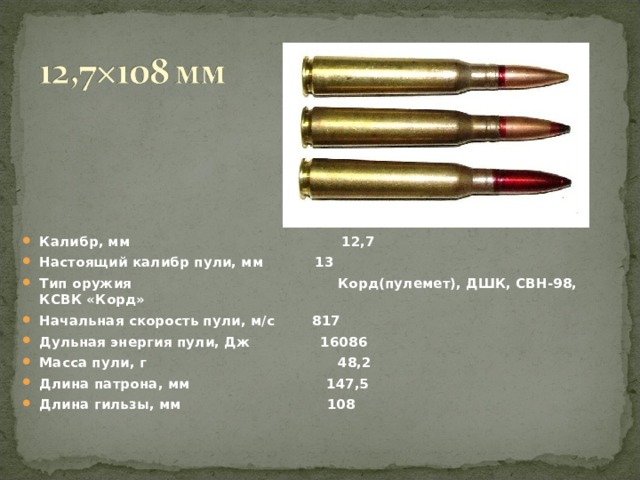 7.62 калибр какого оружия. Характеристики пуль калибра 12,7мм. Пуля 12.7 мм ДШК. Боеприпас корд 12 7 мм патроны. Калибр 12.7 мм.