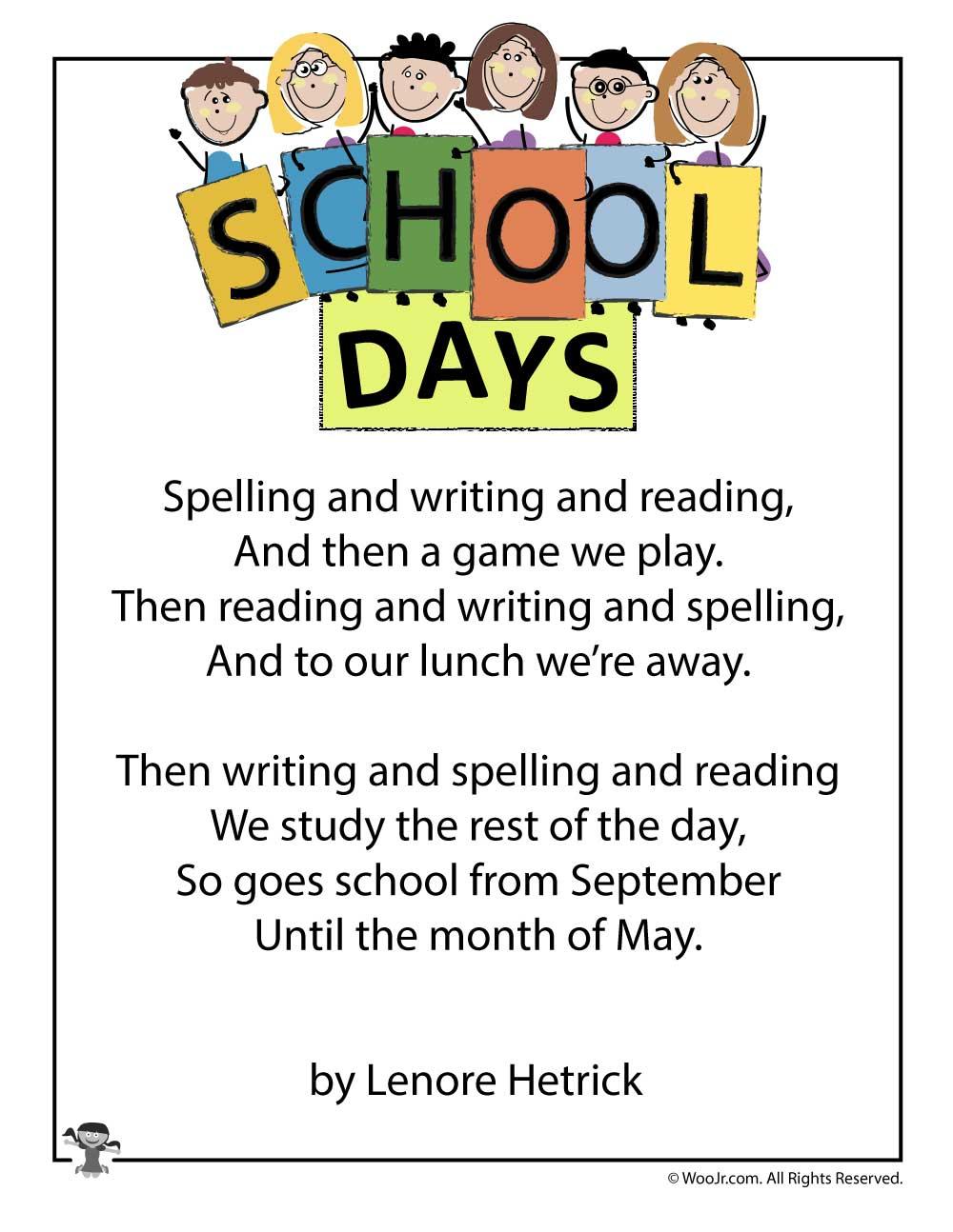 My first day at the mine. Poems about School for Kids. English poems about School. Poems for children in English. Poem about School for children.