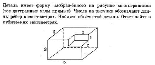 Деталь имеет форму изображенного на рисунке многогранника площадь