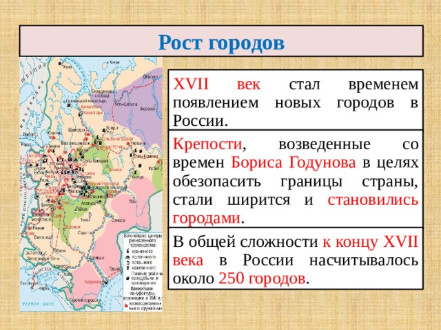 Русский город в 17 веке презентация