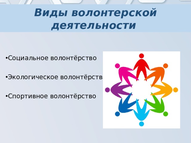 Виды волонтерства. Виды деятельности волонтеров. Формы волонтерской деятельности в школе. Виды добровольчества.