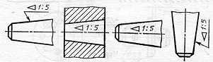 Правильное обозначение конусности на рисунке