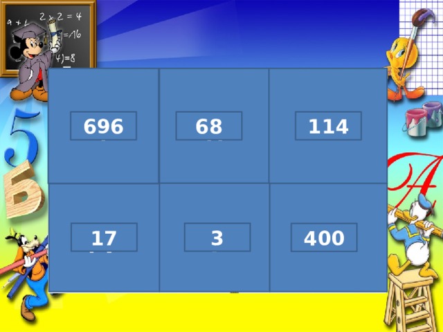 I II III 696 68 114 V VI IV 17 3 400 