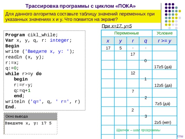 Program n 15. Остаток от деления x на y Паскаль. Программа n_14.