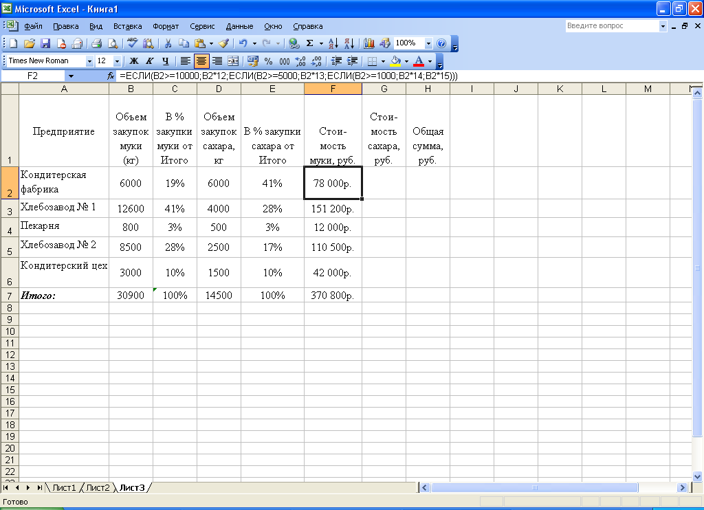 Функции ms excel