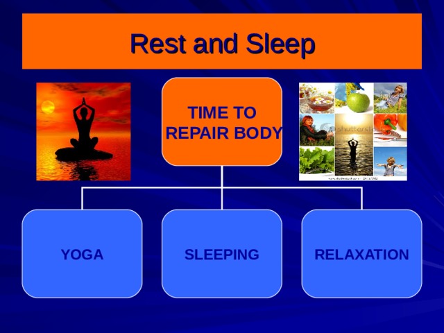 Rest and Sleep TIME TO  REPAIR BODY YOGA SLEEPING RELAXATION 