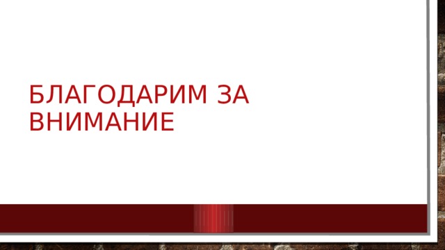 благодарим за внимание 