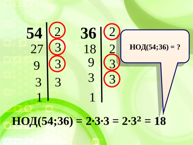 Делители 24 и 36