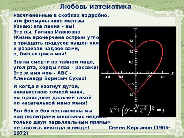 Математика в поэзии проект 7 класс