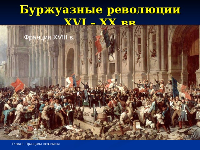 Буржуазные революции XVI – XX вв Франция XVIII в. Глава 1. Принципы экономики 