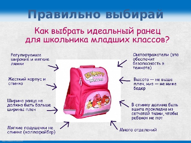 Правильно выбирай рюкзак 