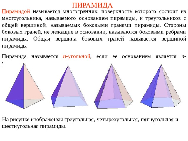 Пирамиды многогранники картинки