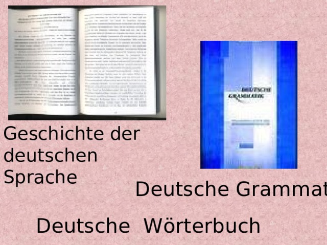 Geschichte der deutschen Sprache Deutsche Grammatik  Deutsche W ö rterbuch 