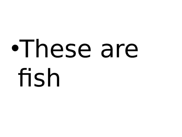 These are fish 
