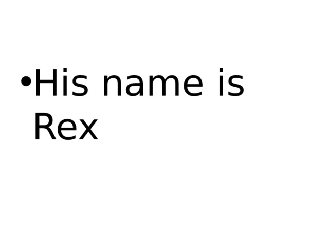 His name is Rex 