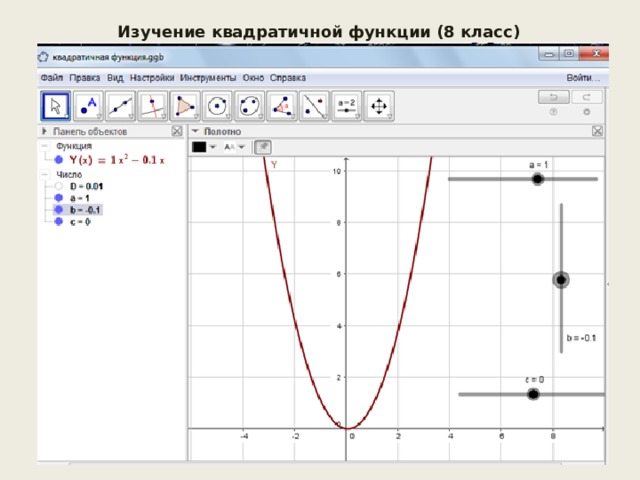 Изучение квадратичной функции (8 класс) 