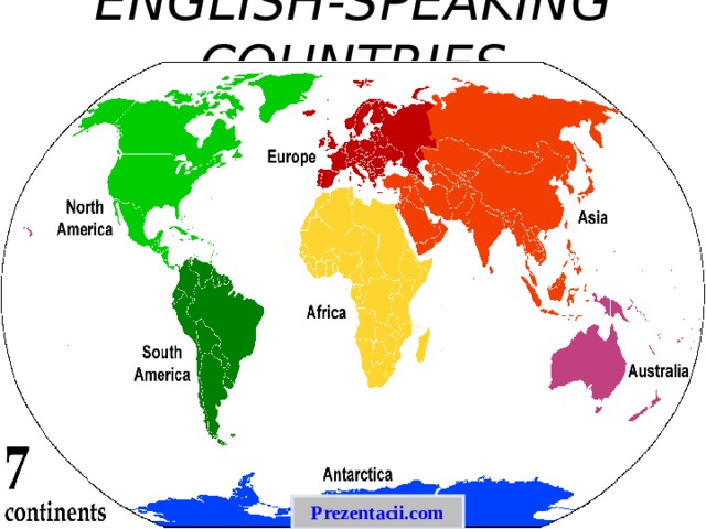 ENGLISH-SPEAKING COUNTRIES Prezentacii.com 