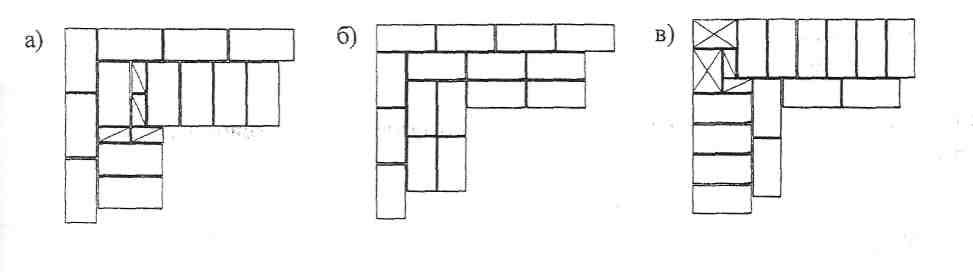 Кладка кирпича в полтора кирпича схема углов