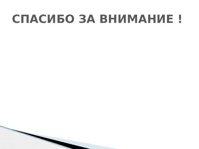 СПАСИБО ЗА ВНИМАНИЕ ! 