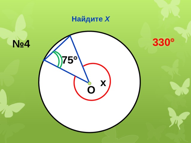 Найдите Х 330  № 4 75  x О 