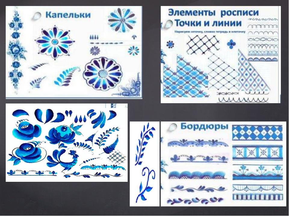 Тех карта гжельская роспись