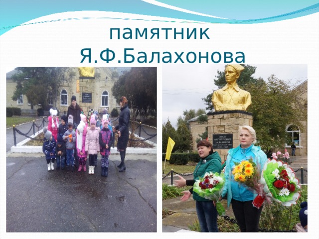 памятник  Я.Ф.Балахонова 