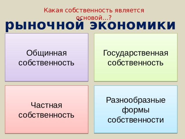 Собственность основа рыночной экономики. Формы собственности в рыночной экономике. Частная собственность является основой. Кому принадлежит собственность в рыночной экономике. Современная рыночная экономика формы собственности.