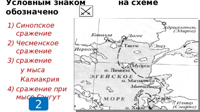 Сражение у мыса чесма. Условным знаком на схеме обозначено Синопское сражение. Сражение у мыса Чесма карта. Чесменская бухта на карте мира.