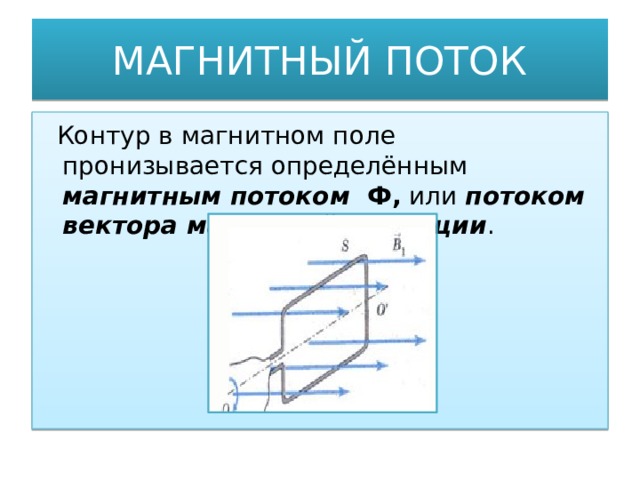 Магнитный поток физика 9 класс презентация