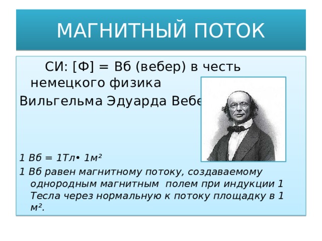 1 вебер физическая величина