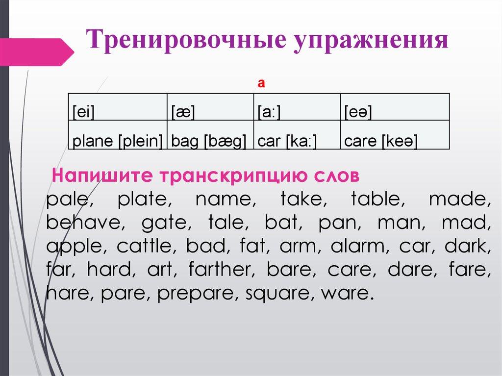 Правила чтения на английском языке презентация