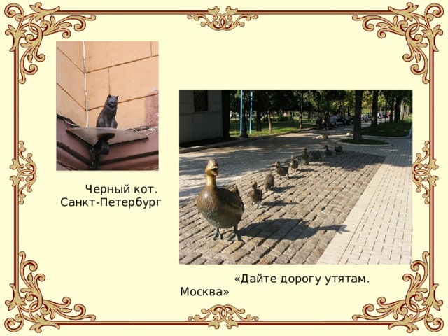 Черный кот. Санкт-Петербург  «Дайте дорогу утятам. Москва»