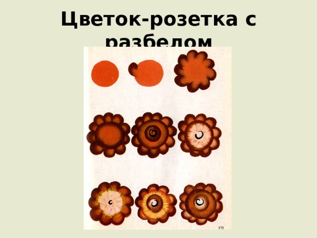 Цветок-розетка с разбелом 