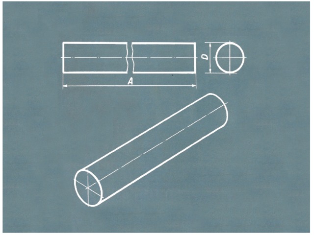 Чертеж цилиндрической детали