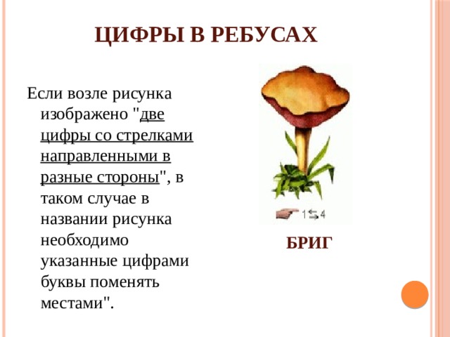 ЦИФРЫ В РЕБУСАХ Если возле рисунка изображено 
