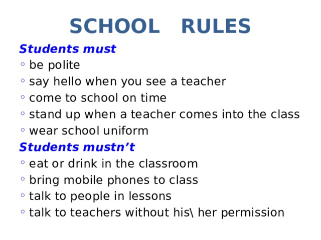 Rules in england. School Rules презентация. Must mustn't правило. School Rules for pupils.