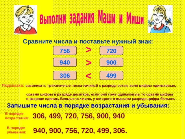 Числа больше 2. Разрядный состав трехзначных чисел. Трехзначные цифры Сравни.