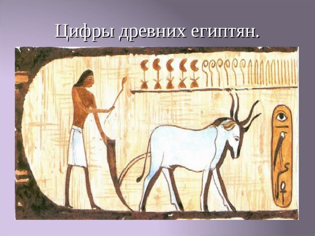 Цифры древних египтян. 