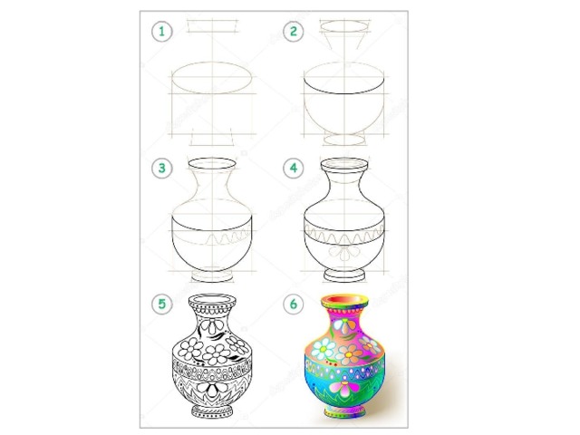Изо 4 класс ваза. Этапы рисования вазы. Этапы рисования вазы для детей. Рисовать вазу. Современная ваза рисунок.
