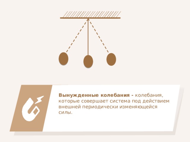 Вынужденные колебания - колебания, которые совершает система под действием внешней периодически изменяющейся силы. 