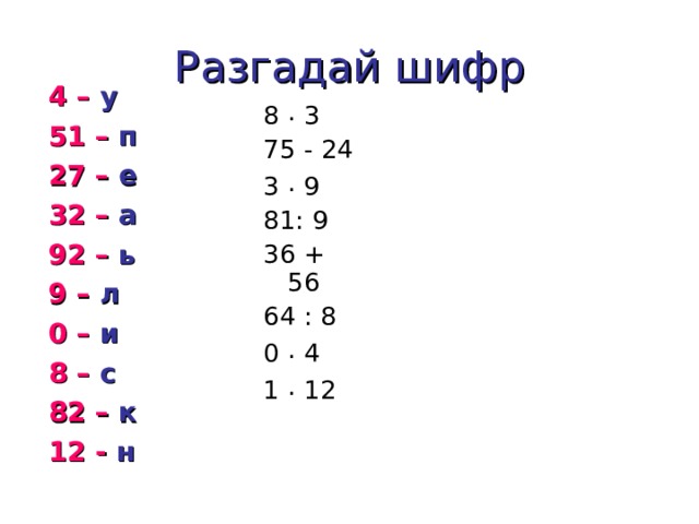 Шифр 4. Разгадать шифр. Разгадка шифров. Шифр для 3 класса.