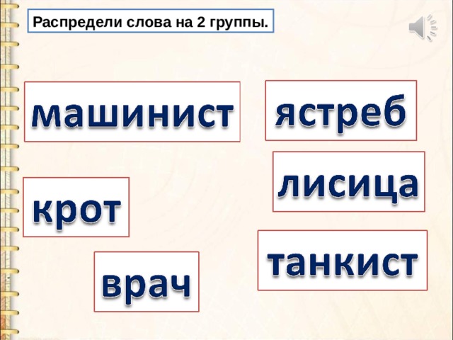 Определи род имен существительных распредели слова по группам море тетрадь