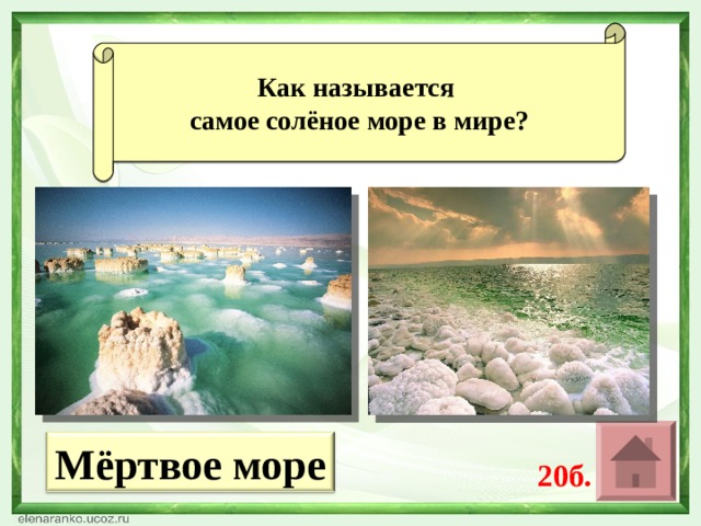 Самое соленое море на земле