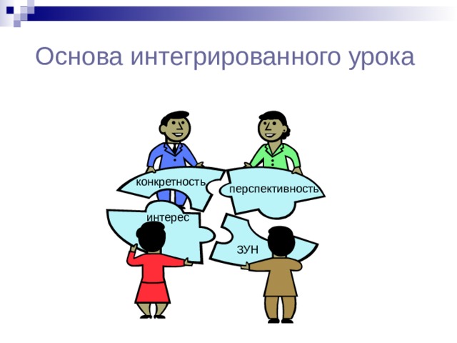 Основа интегрированного урока конкретность перспективность интерес ЗУН